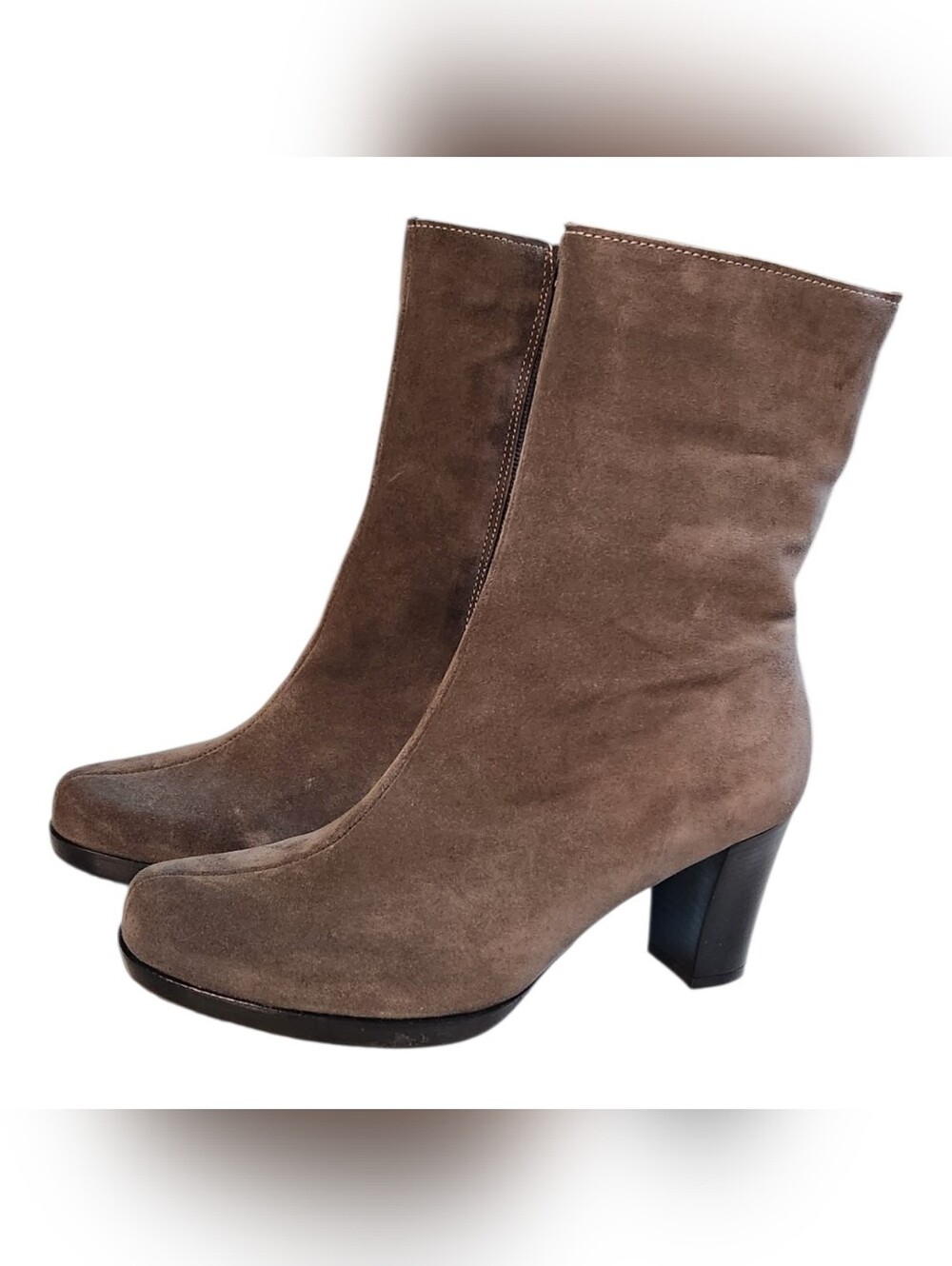 NIB La Canadienne Kate Suede Waterproof  Charcoal Boots, Sz 7.5